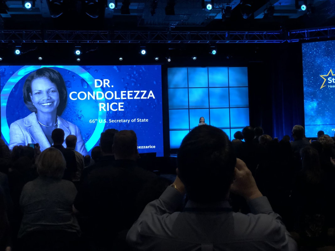 dr condoleezza rice at starkey hearing aid convention