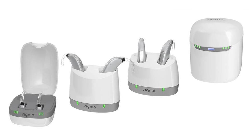 where_can_i_find_four_kinds_of_white_rechargeable_signia_hearing_aids_with_silver_behind-the-ear_style_hearing-aids_in_penn_manor